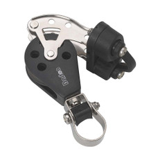 Barton Marine Size 3 Stanchion Lead Block - Single w\/Becket  Cam Cleat