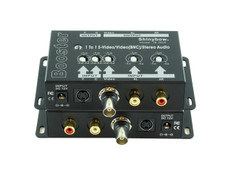 Composite BNC S-Video + Stereo Analog Audio Booster Extender Amplifier SB-2809