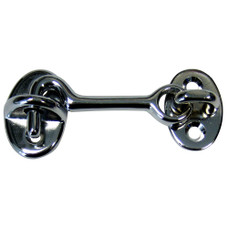 Whitecap Cabin Door Hook - CP\/Brass - 2"