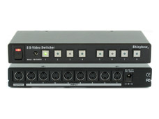 8x1 (8:1) 8-Port S-Video S-VHS Video Switcher Selector with Remote SB-5440SV