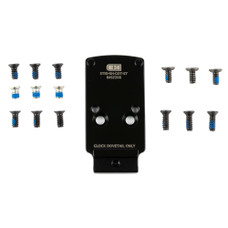 C&H Precision V4, Optic Mounting Plate, For Staccato Duo to Trijicon RMR/RCR, Holosun 407C/507C/508C/508T, Glock Style Rear Sight Dovetail, Anodized Finish, Black, Includes Mounting Hardware STID-RH-GDT-ST