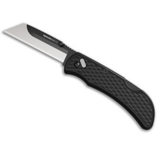 Outdoor Edge Razorwork, Folding Knife, Plain Edge, 2.5" Blades, Black Oxide Finish, 420J2 Stainless Steel, Includes (2) Utility Blades RWK25-2C