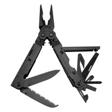 SOG Knives & Tools PowerAssist Tool, 16 Tool Multi-Tool, 420 Stainless Steel, Black Oxide Finish, Black, Includes Nylon Sheath SOG-B66N-CP