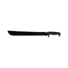 SOG Knives & Tools SOGfari Machete, 18" Straight/Saw Back Edge, Black Kraton Handle, 3Cr13 Steel, Powder Coat Finish, Black, Includes Nylon Sheath SOG-MC02-N