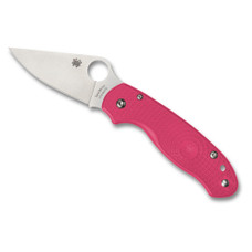 Spyderco Para 3 Lightweight, Folding Knife, Plain Edge, Pink FRN Handle, Satin Finish, Silver, 2.92" Blade Length, CTS BD1N Steel C223PPN