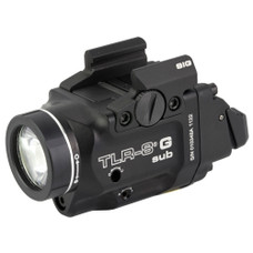 Streamlight Streamlight TLR-8 G Sub, White LED with Green Laser, Fits Sig P365/XL, 500 Lumens, Anodized Finish, Black, Includes (1) CR123a Battery, Low and High Switches 69437