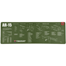 TekMat Long Gun, AR-15, Cleaning Mat, Thermoplastic Surface Protects Gun From Scratching, 1/8" Thick, 12"x36", Tube Packaging, OD Green TEK-R36-AR15-OD