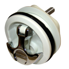 Whitecap T-Handle Latch - Chrome Plated Zamac\/White Nylon - No Lock - Freshwater Use Only