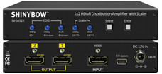 1x2 1:2 HDMI Distribution Amplifier Booster Video Splitter 4K UHD Scaler w/EDID