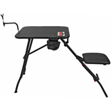 Birchwood Casey Ultra Steady Shooting Bench, Adjustable Rubber Coated Gun Rest, Folds Up for Easy Transport/Storage, Rated for 300lbs, Black BC-MSB100