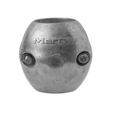 CMP GROUP CMX02AL STREAMLINED SHAFT ANODE CMX-2 (7/8' For Use In Salt And Brackish Water; For Streamlined Shaft/ Rudder Anodes; Aluminum; 2.12 Inch Outer Diameter x 2.08 Inch Height; Interlocking Halves