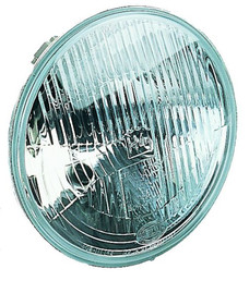 HELLA 002395031 LNS RFL H4 7' Replaces 7 Inch Round; H6024; Lined Lens; H4 Bulb; Without Turn Signal; Single