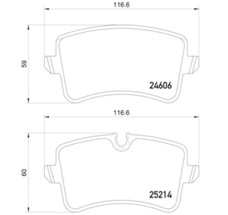 HELLA 355016061 DISC BRAKE PAD Low-Metallic; Set Of 2; With Pad Wear Sensor