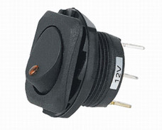HELLA H61925001 SWITCH/AMB 12 Volt; 20 Amp Maximum; Rocker Switch; Incandescent; Amber; Without Safety Cover