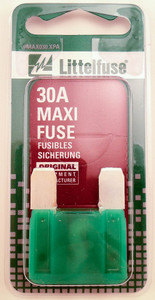 LITTELFUSE MAX30BP MAXIFUSE 5 CDS/PACK 30A Green Blade; 30 Amp; Slow Blow; Pack Of 5; Carded