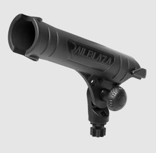 RAILBLAZA 02-4118-11 ROD TUBE StarPort Base Mount; Holds Single Rod; Compatible With Spinning And Bait Casting; Black; UV Stabilized Fiberglass Reinforced Plastic; 9.9 Inch Width