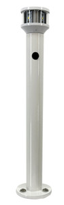 SEAVIEW SVLTP24LED 24' TALL 1.25' DIAMETER LIGHT POST Masthead All Round Light; Round; 12 Volt/ 3 NM Range; LED; Clear Lens; White; Aluminum Light Post; 1-1/4 Inch Diameter x 24 Inch Height