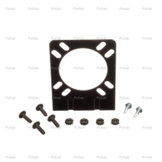 POLLAK 12-711U CONNECTOR BRACKET BLACK For Use With 7 Way RV Connector; 90 Degree Bend; Epoxy Coated; Black; Single