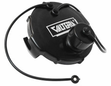 VALTERRA LLC T1020-1 TERMINAT. CAP W/HOSE CONN Bayonet Waste Valve Cap; With Garden Hose Connector; Black; Single; Without Retail Package