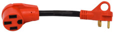 VALTERRA LLC A10-3050FHVP 30AM-50AF 12' ADAPTER For Connecting RV Power Inlet To Standard Power Source; 30 Amp Male To 50 Amp Female; 30 Amp; 12 Inch Dog Bone; Non Locking; Not Waterproof; Without Lighted Ends; Without Handle