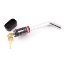 HUSKY TOWING 33160 HITCH LOCK 5/8' DIA SUPER DUTY Bent Pin; 5/8 Inch Diameter; 26000 Pound Maximum Load Rating; 4 Inch Usable Pin Length; Chrome Plated; For Use With 3 Inch Receiver; Includes Dust Cover and 2 Keys