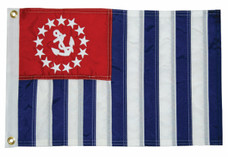 TAYLOR MADE 8218 12X18 USPS ENSIGN US Power Squadron Ensign Flag; 18 Inch Length x 12 Inch Height; Nylon Fabric; With Brass Grommets; Four Needle Flyend