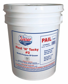 LUCAS OIL 10027 RED 'N' TACKY GREASE/1X1/ Lithium Complex Grease; Red; Single; 35 Pound Bucket