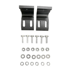 TRAILFX HRDWRKT12 LIGHT BAR BOTTOM MOUNTING KIT Replacement Mounting And Hardware Kit; Aluminum Brackets With Black Powder Coat Finish; Bottom Mounting; 304SS Hardware; For TrailFX Single And Double Row LED Light Bars