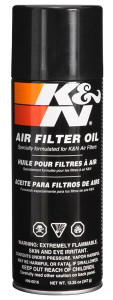 K&N FILTER 99-0516 AIR FILTER OIL 12OZ AERO 12-1/4 Ounce; Aerosol Can; Single