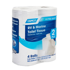 CAMCO 40274 TISSUE 4PK 2PLY-500SHEETS 2 Ply; 4 Roll Pack; 500 Sheets Per Roll