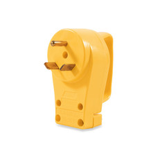 CAMCO 55242 30AMP REPLACEMENT PLUG BU Replacement Plug For Power Grip Power Cords; 30 Amp; TT-30P; With Plug Head Handle; Yellow; Bulk