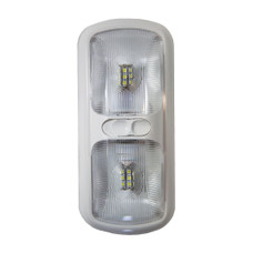 ARCON 20670 DBL LED EU-LITE BWHT OPT LENS LED Ceiling Double Light; Clear Lens; 11 Inch Length x 4-3/4 Inch Width; Bright White Bulb; 12 Volt; Single