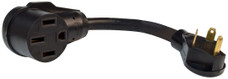 VALTERRA LLC A10-3050FBK 30AM-50AF 12' ADAPTER  BLACK  BULK 30 Amp Male to 50 Amp Female; Black; 12 Inch Length; Non Locking; Not Waterproof; Without Lighted Ends; Without Handle