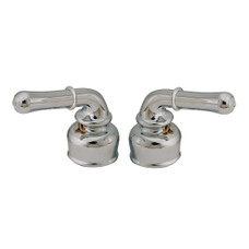 EMPIRE FAUCE CRD-UCCH HOT & COLD CHROME TEAPOT HDL PR-EMP Fits All Empire Non-Metallic Faucets; Teapot Handle; Chrome Plated; Set Of 2; With Hot And Cold Buttons