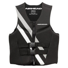 AIRHEAD 10075-10-B-BK NEOLITE ORCA  L Life Vest; U S Coast Guard Approved; Large; Kwik-Dry NeoLite Shell; Black/Grey/ White; Closed Sides With Zipper And 2 Buckle Release Straps