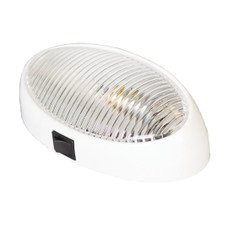 ARCON 51252 PORCH LIGHT OVAL W/SW CLR CD1 Incandescent Bulb; 12 Volt; Uses Replacement Bulb #1141; Oval Shape; Clear Lens; Single; With Switch; Packaged