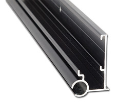 AP PRODUCTS 021-56302-16 GTR/AWN. RAIL BLK 16' EA With Insert Gutter Rail; Aluminum; 16 Foot Length x 1 Inch Width x 1-3/4 Inch Height; Black