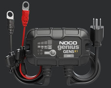 NOCO GEN5X1 1-BANK 5A ONBOARD BATTERY CHARGER For 12 Volt Batteries; 1 Bank Onboard Charger; 120 To 240 Volt AC/ 50 To 60 Hz; 5 Amp Charging Current; 5.1 Inch Length x 1.9 Inch Width x 3.8 Inch Height; With Two Self-Tapping Screw