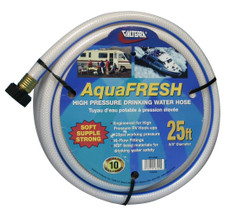 VALTERRA LLC W01-6300 WTR. HOSE 5/8' X 25' WHT Not Heated; 5/8 Inch Internal Diameter; 25 Foot Length; Suitable For Drinking Water; BPA/ Phthalate And Lead Free; White; With Hose Gripper