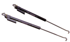 TORKLIFT S9529 FAST GUN FG-LR-BLACK Use With Frame Mounted Tie Down; Spring Loaded Hook and Hook Style; 25 Inch to 43 Inch Reach; With Quick Disconnect Handle; Lockable; Lock Sold Separate; Powder Coated; Black; Stainless Steel; Set of 2