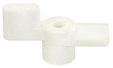 JR PRODUCTS 11825 FOLD DOWN DOOR HOLDR 1/4' Use With Camper Ceiling To Secure The Entry Door When Stored; Fold Down Style; 1/4 Inch Length; Polar White; With Mounting Screws
