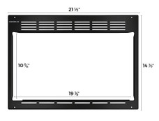 NAT.QUALITY RV-TRIM9B TRIM KIT FOR MODEL RV980B Use With Microwave Oven Model RV-980B; 21-1/2 Inch Width x 14-7/8 Inch Height; Black; Stainless Steel