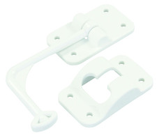 JR PRODUCTS 10605 90  T-STYLE DOOR HLDR  PW For Holding Doors Open To Avoid Items Such As Awning Arms Or Compartment Doors; 90 Degree T-Style; Plastic; With Mounting Screws; Packaged