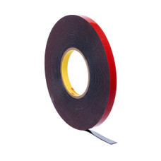 3M 06386 3M PART Double Sided Tape; Roll; 1/4 Inch X 60 Foot; Black