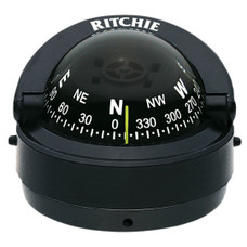 RITCHIE NAVI S-53 COMPASS SURFACE MNT 2.75'DIAL BLK. Black; 12 Volt Green Light; Surface Mount; 2-3/4 Inch Direct Read Dial; 3-5/8 Inch Width x 2-7/8 Inch Height Overall Dimension; With Built-In Compensators
