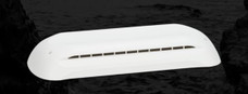 DOMETIC 3311236.000 VENT ROOF KIT POLAR WHITE Use With Dometic Refrigerator; Exhaust Roof Vent; 23-3/4 Inch Length x 5-1/2 Inch Width; Rectangular; Polar White; Plastic; With Base And Cover; Without Hardware