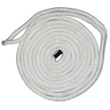 CMP GROUP CDL3825WH 3/8IN-25FT DBLBRD CMP DOCKLINE WHT Double Braided; UV Resistant/ Abrasion Resistant; 3/8 Inch Diameter x 25 Foot Length; White; Nylon