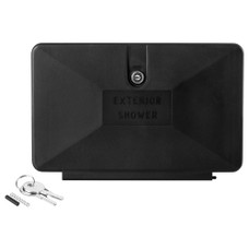 DURA FAUCET DF-SA170D-BK RV EXTERIOR SHOWER BOX DOOR ONLY - Door Only; Black; With Lock And Keys