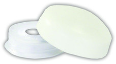 JR PRODUCTS 20375 SCREW COVERS  WHT Used To Secure An Item With A Screw But Desire A Clean And Finished Look; Snap Over; Round; White; With Collar; Set Of 14