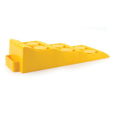 CAMCO 44573 TRI-LEVELER / YELLOW Use to Level RV While Parked; Ramp Style; Up To 3-7/8 Inch Lift; 4000 Pound Capacity; Plastic; Single; With English Language Packaging